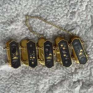 Amita Japan Damascene 10 Scenes Japan Bracelet